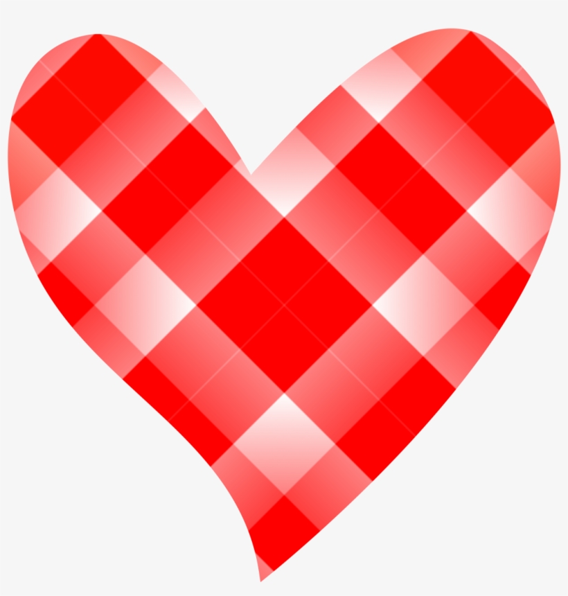 Colouful Clipart Checkered - Cute Checkered Heart Png, transparent png download