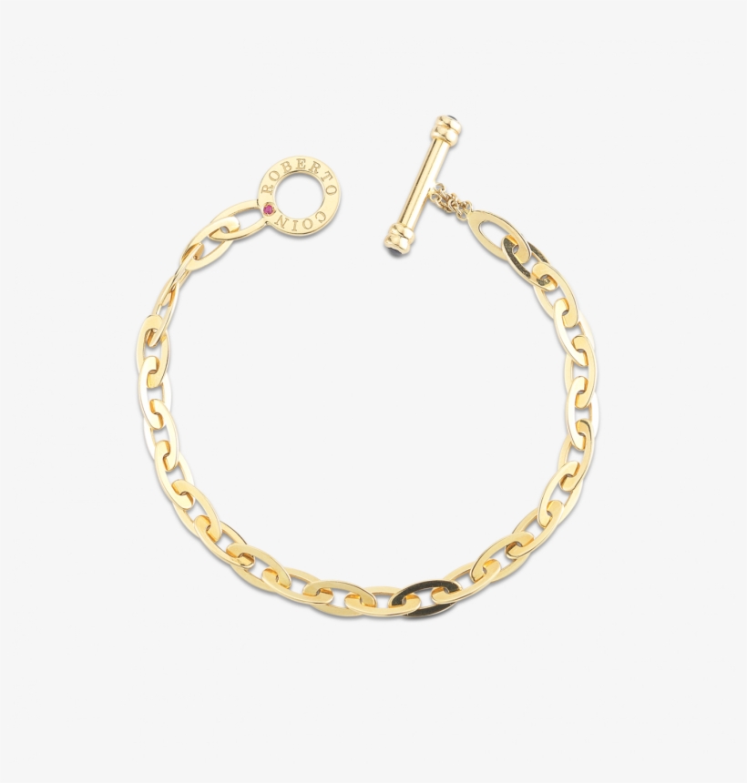 Roberto Coin Chic And Shine Petite Link Bracelet - Roberto Coin Chic & Shine Yellow Gold Bracelet, transparent png download
