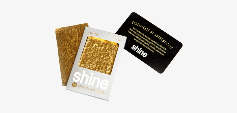 Shine 24k Gold Rolling Papers, transparent png download
