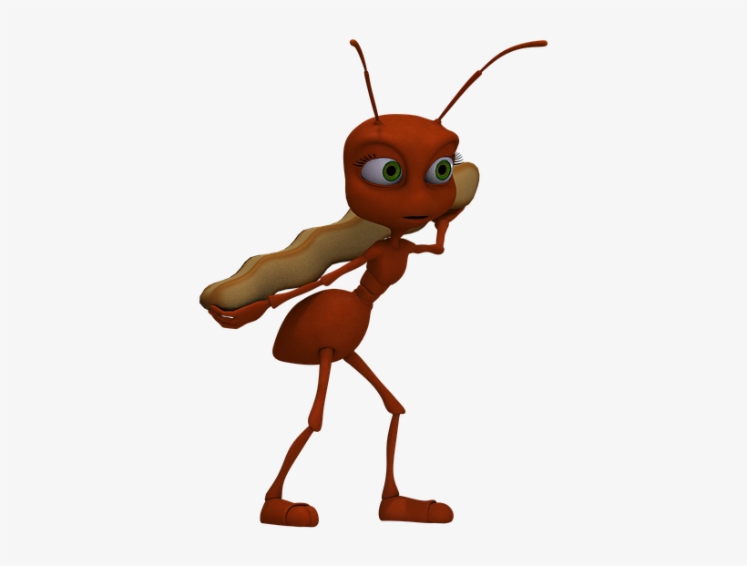 Картинки По Запросу Смешные Насекомые - Ant And The Grasshopper Cliparts, transparent png download