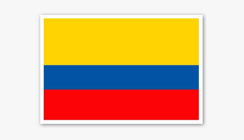Colombia Bandera Pegatina - Colombia, transparent png download