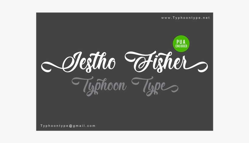 Jestho Fisher - Personal Use - Font, transparent png download