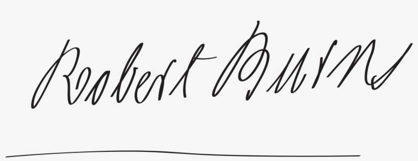 Open - Robert Burns Signature, transparent png download