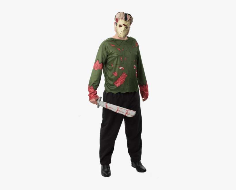 The Jason Voorhees Costume Kit Includes Latex Face - Costume, transparent png download