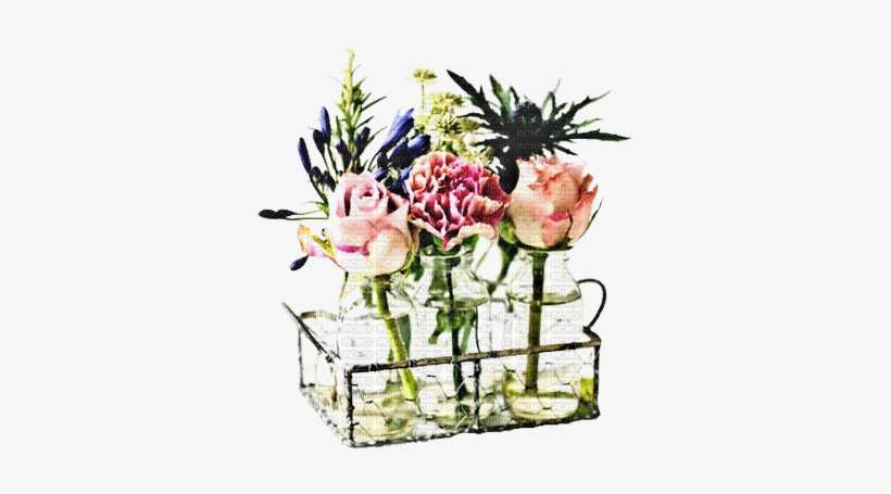 Flowers 07 Png - 3 Vases With Flowers, transparent png download
