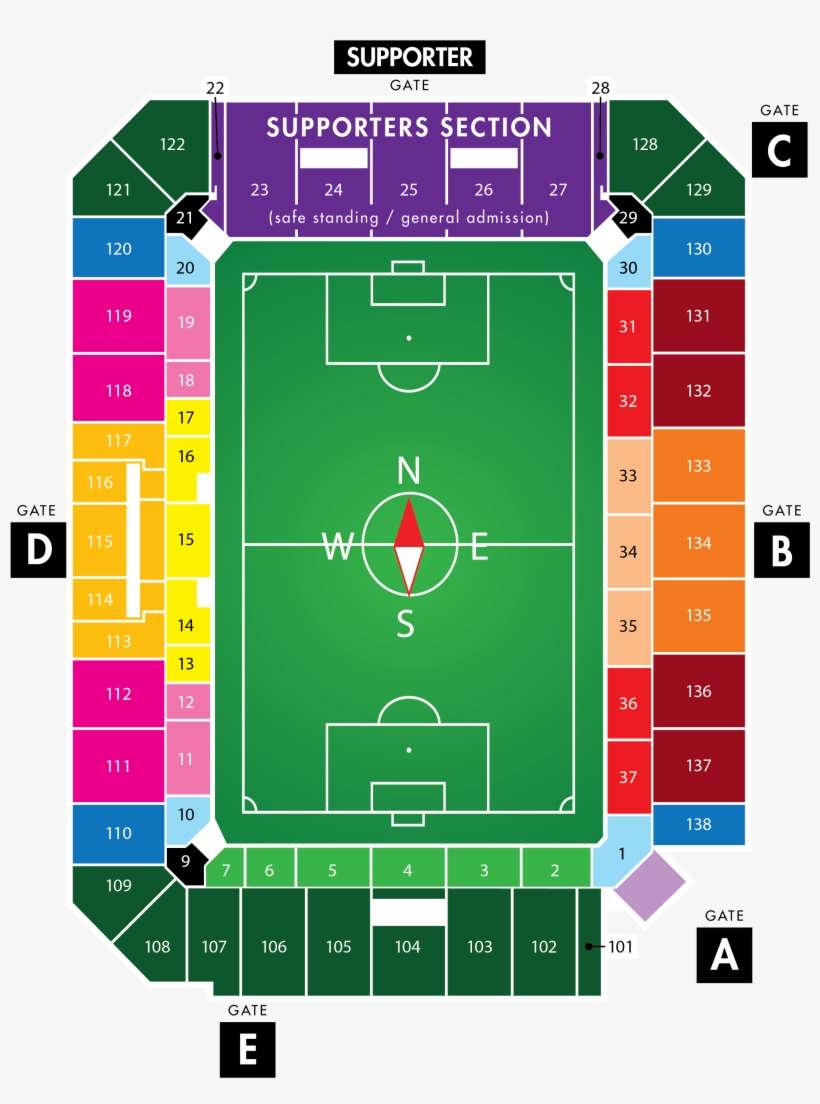Orlando City Gameday Map - Orlando City Stadium Map, transparent png download