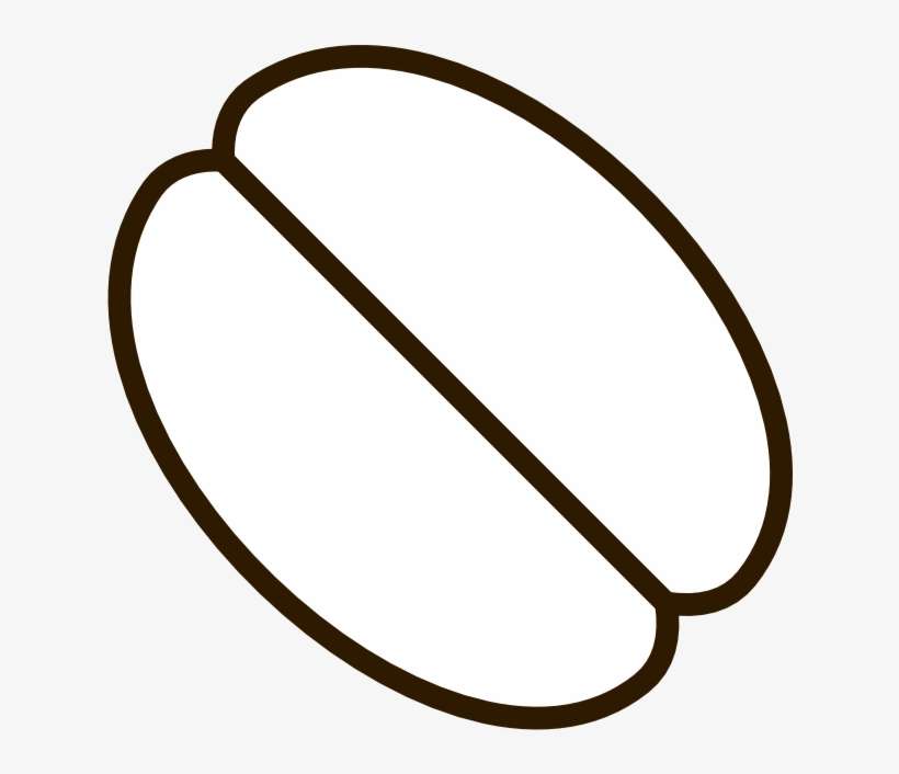 Clipart Black And White Panda Free - Coffee Bean In Illustrator, transparent png download