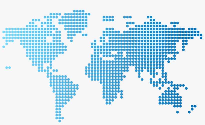 Where We Work - Dot Map World Png, transparent png download