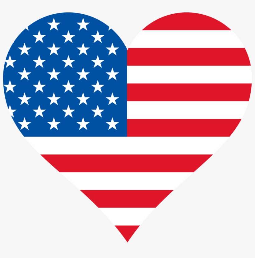 Flag Of Italy - Usa Heart Flag, transparent png download
