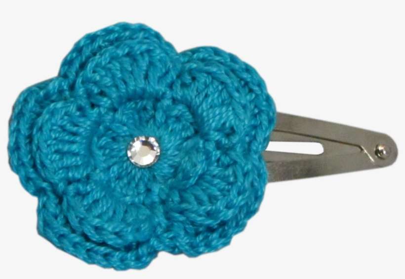 Crochet Flower Hair Clip - Crochet, transparent png download