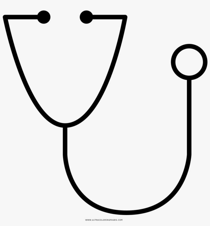 Dibujo De Estetoscopio Para Colorear - Stethoscope, transparent png download
