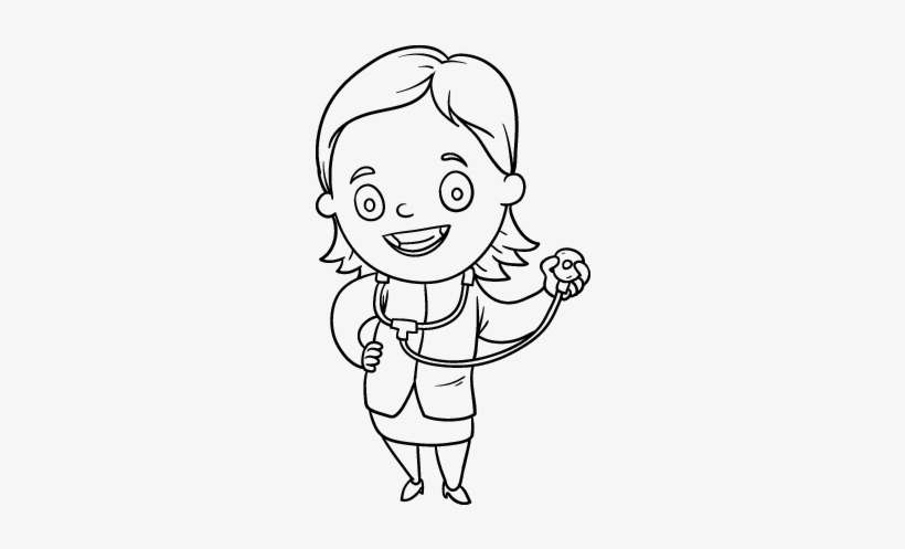 Black And White Female Doctor, transparent png download