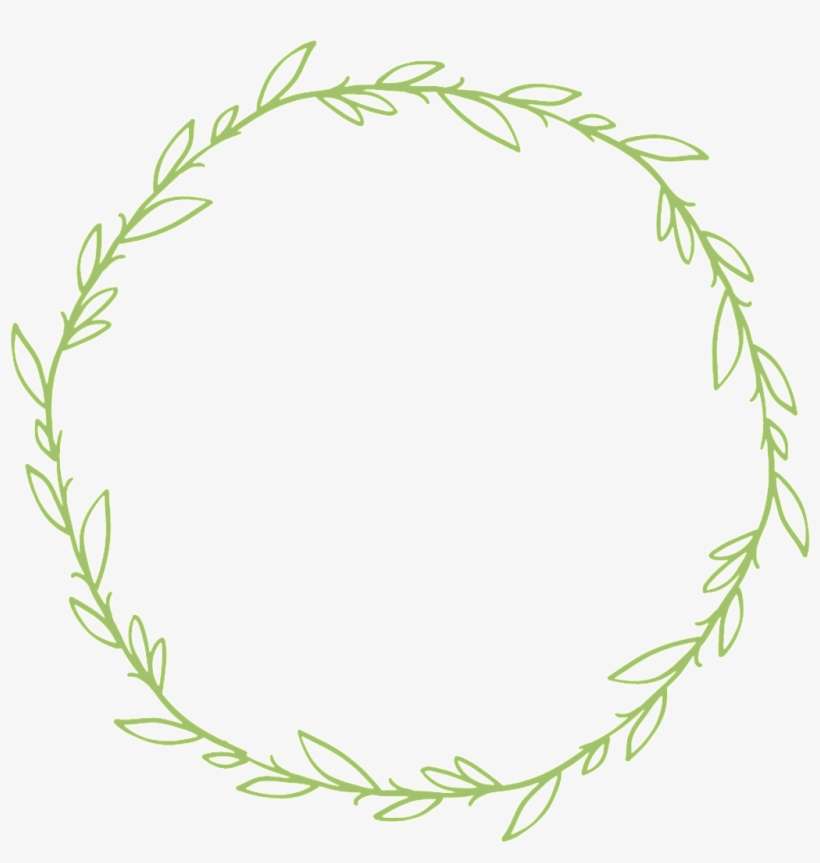 Minimalistic Green Hand Drawn Wreath Decorative Elements - Wreath, transparent png download