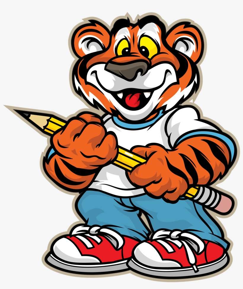 School Clipart Tiger - Tiger School Clipart, transparent png download