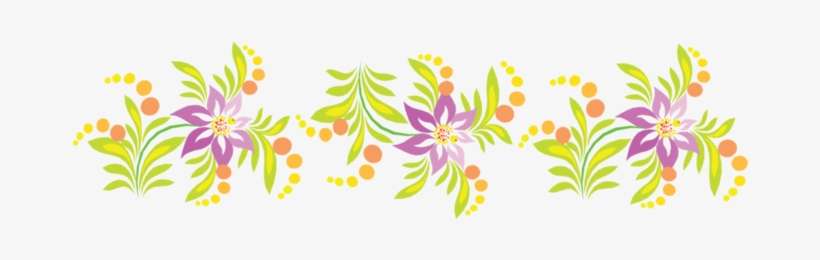 Imágenes De Barras Separadoras De Flores - Tiras De Flores Png, transparent png download