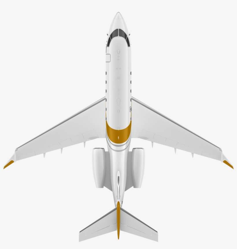Challenger 350 Top View - Aeroplane Top View Png, transparent png download