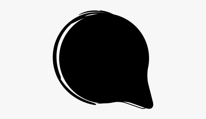 Chat Sketched Social Symbol Of A Circular Black Speech - Black Bubble Speech Png, transparent png download