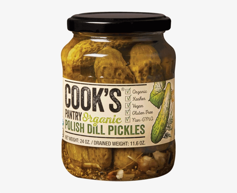 Organic Polish Dill Pickles - Cooks Pantry Pickles, transparent png download