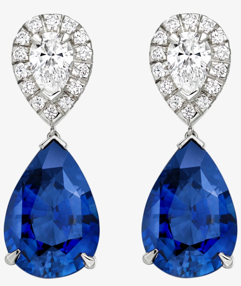 Blue Sapphire Earring Png, transparent png download