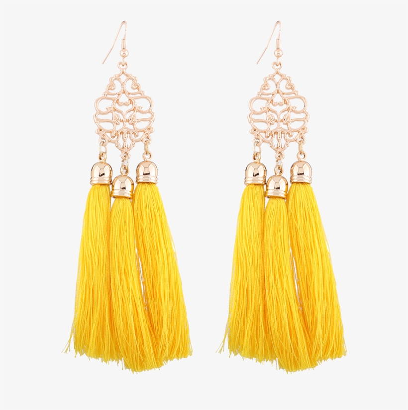 210049902 Alloy Engraved Tassel Earrings - Cheap Women Earring Alloy Engraved Tassel Earrings, transparent png download