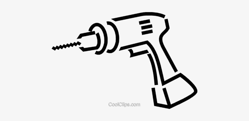 Cordless Drill Royalty Free Vector Clip Art Illustration - Cordless Drill Clip Art, transparent png download