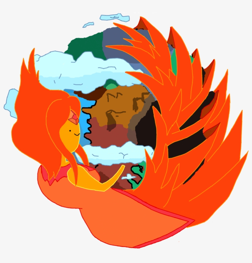 Flame Princess Firefox Icon - Illustration, transparent png download