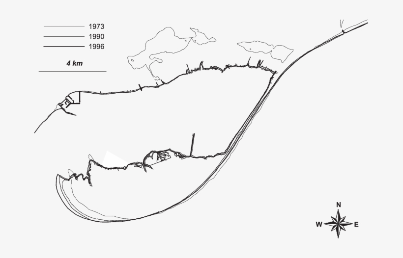 Trabucador-la Banya Spit Complex Shoreline Evolution - Line Art, transparent png download