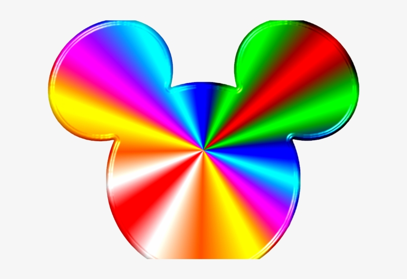 Rainbow Clipart Mickey Mouse - Mickey Mouse Head Rainbow, transparent png download