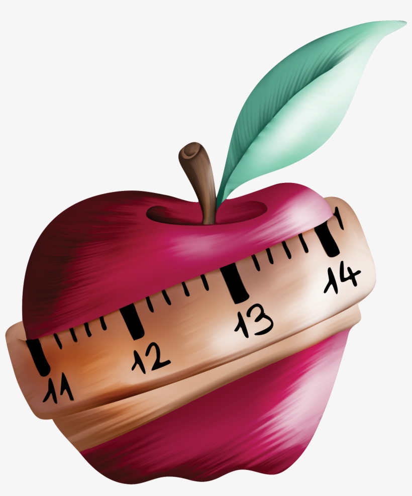 Por Rosario El Jue 6 Mar - Manzana Con Cinta Metrica, transparent png download