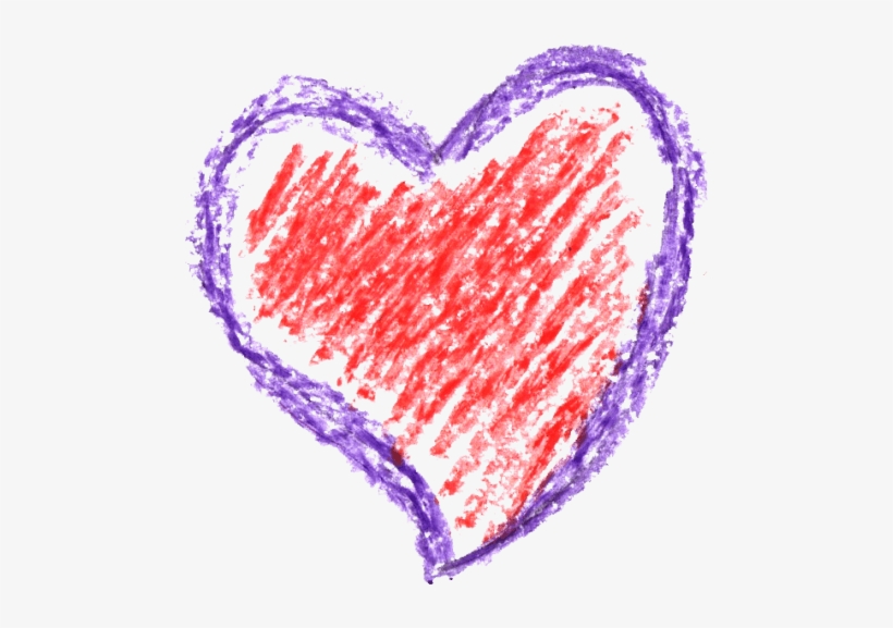Free Png Heart Drawing Png Images Transparent - Crayon Drawing Transparent Background, transparent png download
