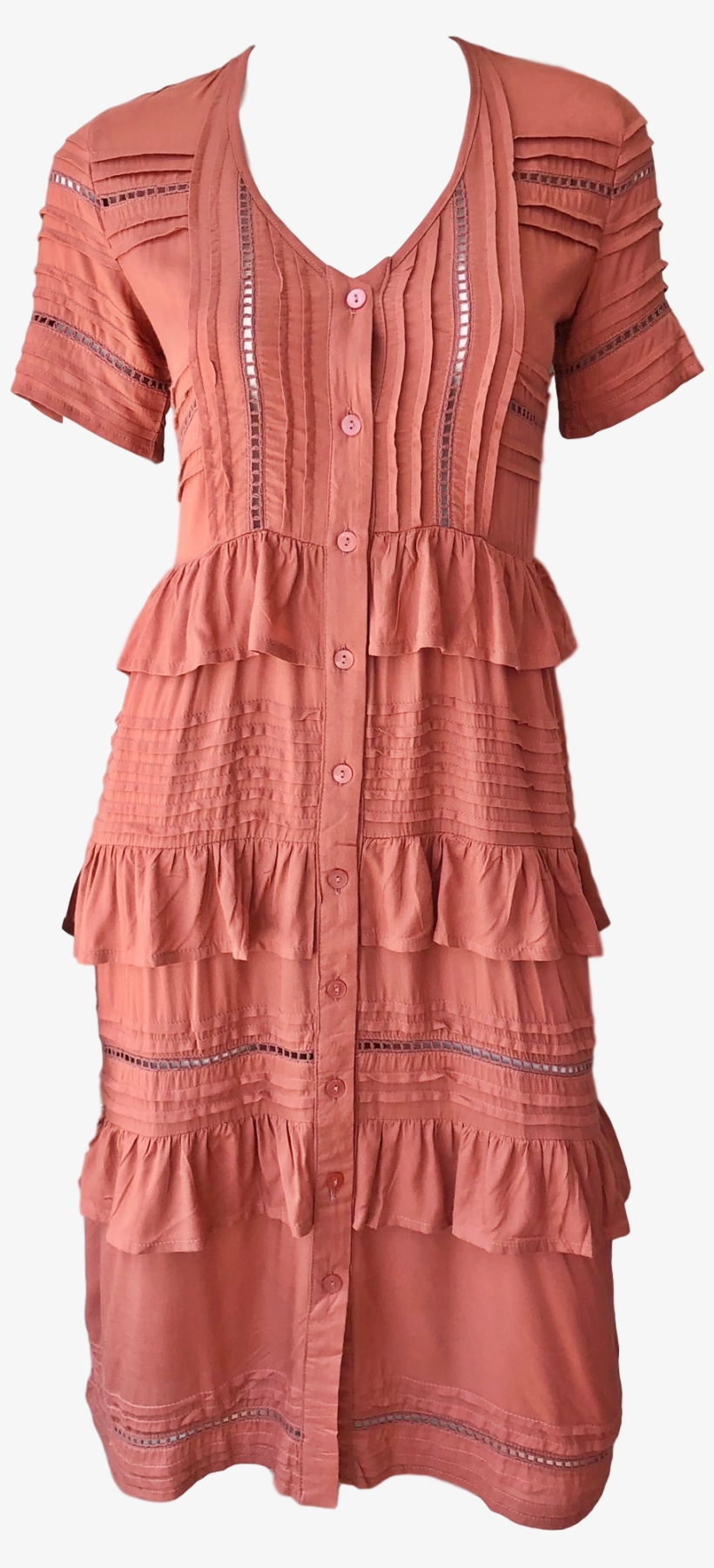 Cinta Ruffle Dress - Dress, transparent png download