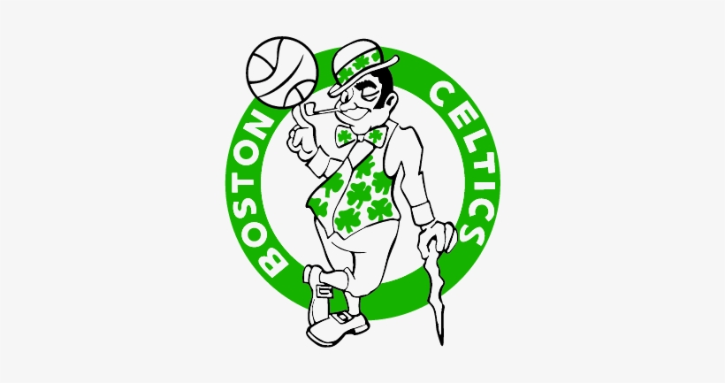 Boston Celtics - Boston Celtics Logo Black And White, transparent png download