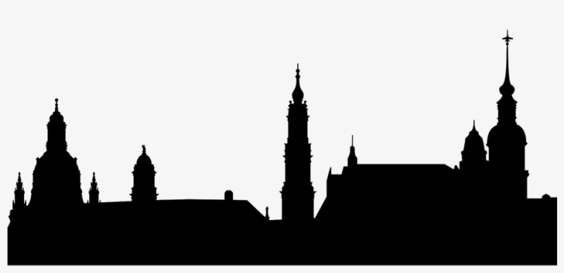 Silhouette City Dresden Frauenkirche Skyli - Siluet Kota Png, transparent png download