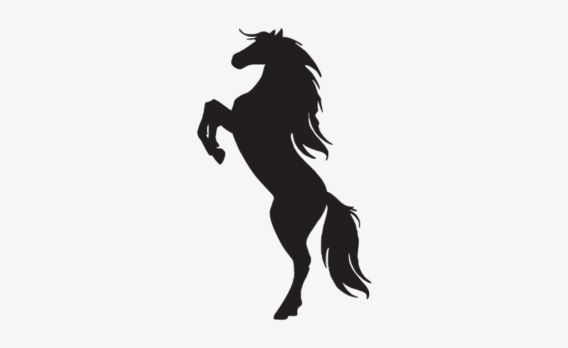 Horse Png Silhouette Wall Quotes Art Image - Silhouette Of A Horse Rearing, transparent png download