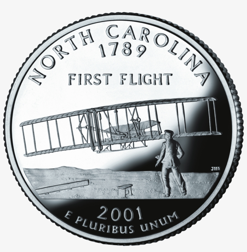 2001 Nc Proof - North Carolina State Quarter, transparent png download