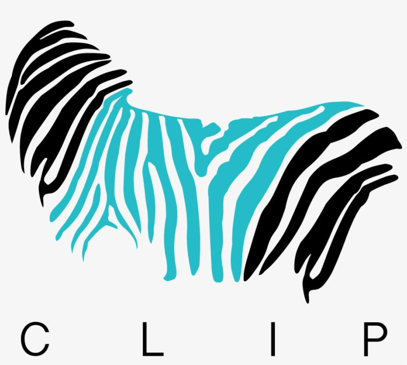 Clip Logo By Morina Lierience - Zebra Print Wall Sticker - Grey, transparent png download