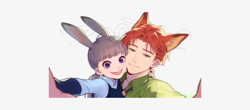 Author - Dailylight - Deviantart - Com - Zootopia Judy And Nick Human, transparent png download