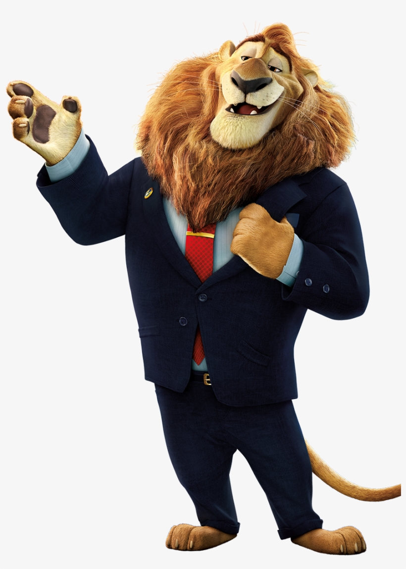 Zootopia Prefeito Leãonardo - Lion In Zootopia, transparent png download