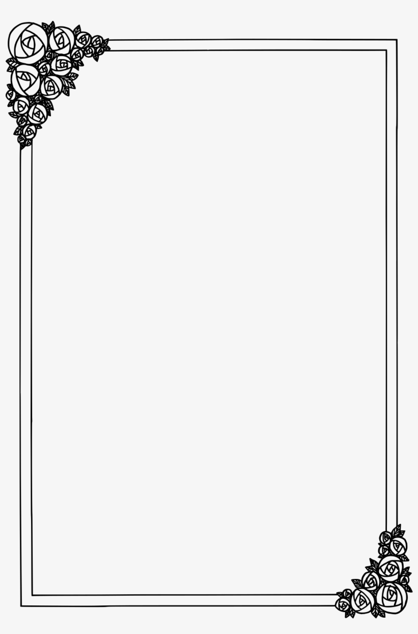 This Free Icons Png Design Of Border With Roses, transparent png download