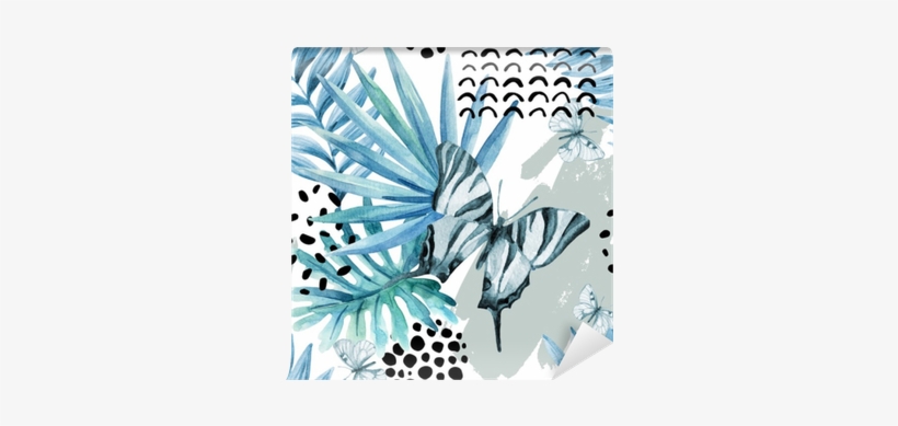 Watercolor Graphical Illustration - Ombre Home Bahati Butterfly Wall Art, transparent png download