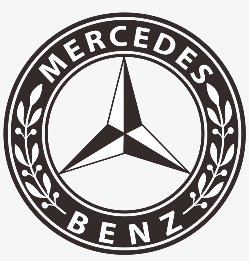 Mercedes Benz Logo Png Clipart - Mercedes Benz Logo Black And White, transparent png download