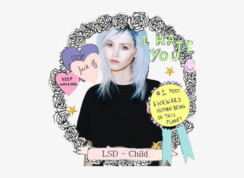Banner, Girl, Grunge, Hate, Pale, Pastel, Pastel Goth, - Soft Grunge, transparent png download