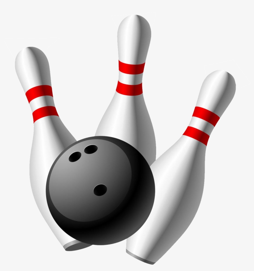 Christmas Bowling Png - Bowling Ball And Pins Png, transparent png download