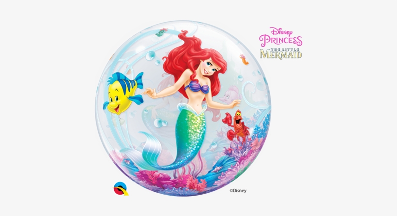 22" Disney Bubble The Little Mermaid - Little Mermaid Balloons, transparent png download