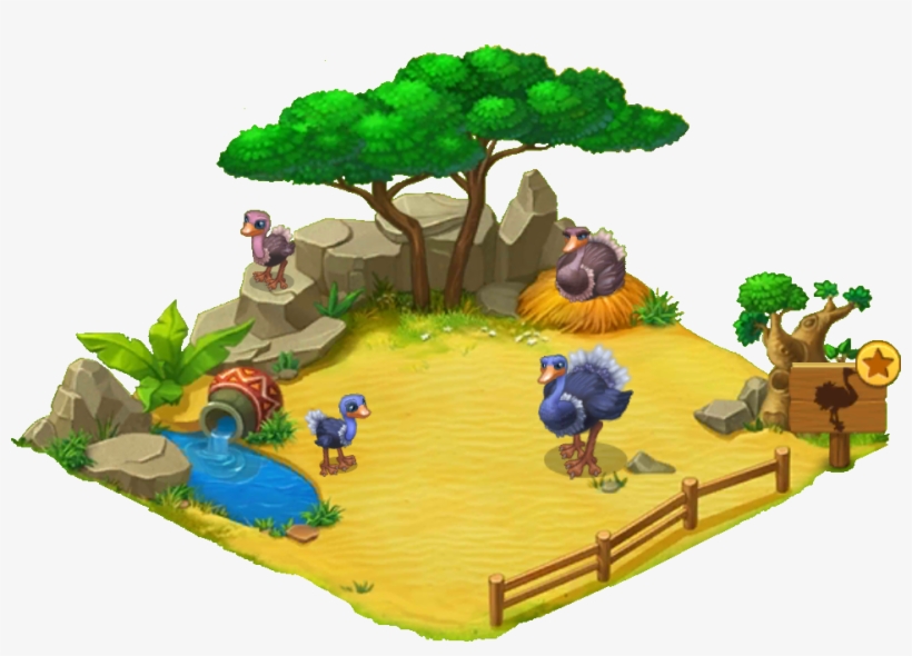 Ostrich Enclosure, transparent png download