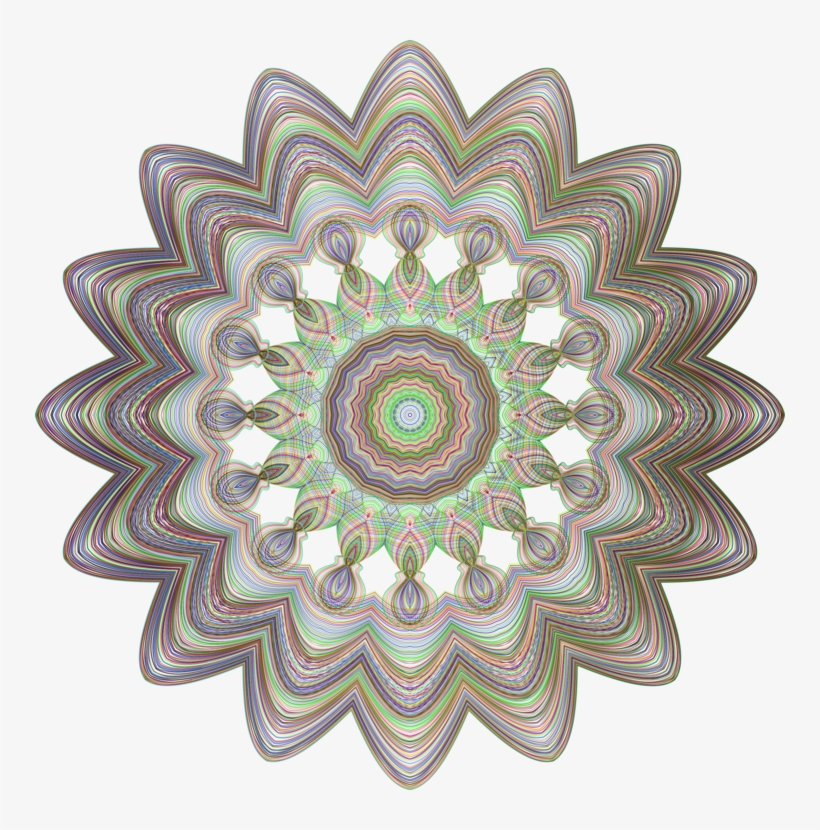 Circle Geometric Shape Decorative Arts Geometry - Mandala Art, transparent png download