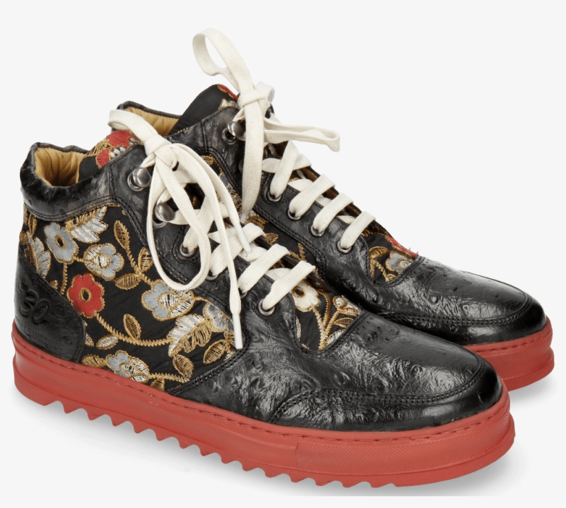 Ankle Boots Maxima 1 Ostrich Black Brocade - Damen Sneakers Melvin & Hamilton Damenschuh Maxima, transparent png download