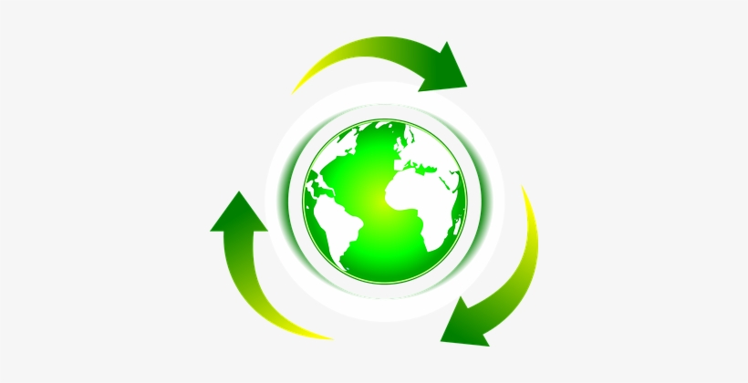 Earth Globe Ecology Natural Recycle World - Circular Economy Gif, transparent png download
