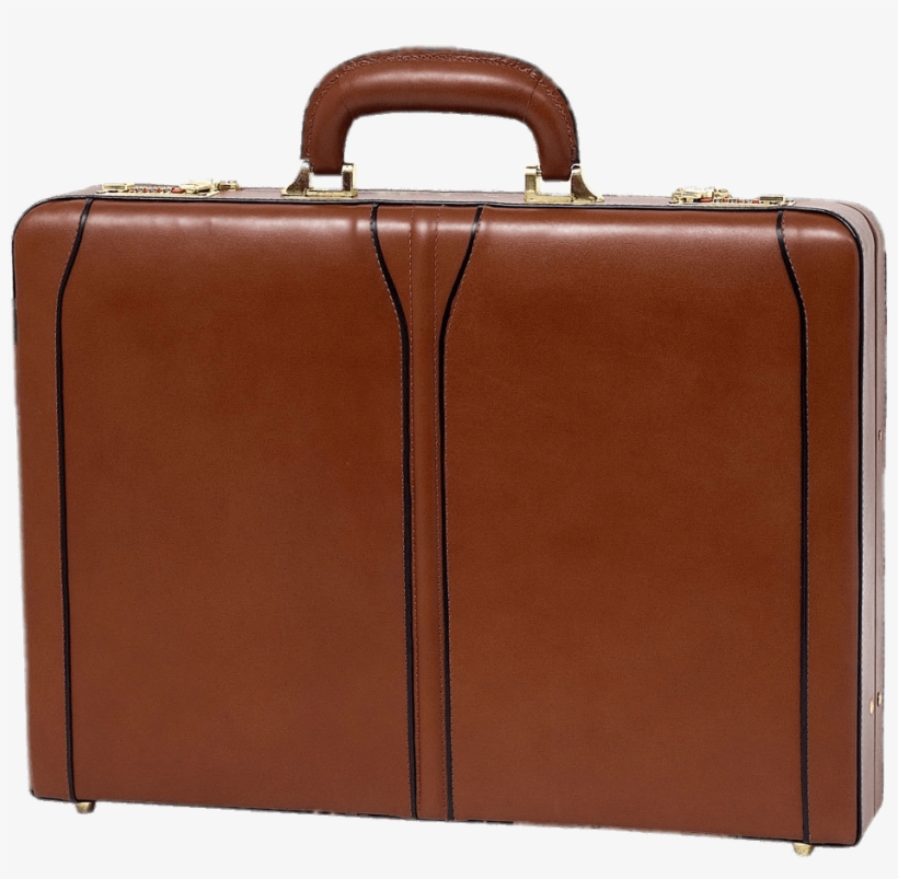 Brown Briefcase - Edmond Leather Expandable Attache Case, transparent png download