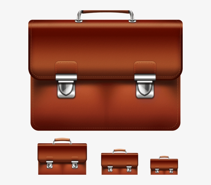 Leather Briefcase Psd & Icon - 公事 包 素材, transparent png download